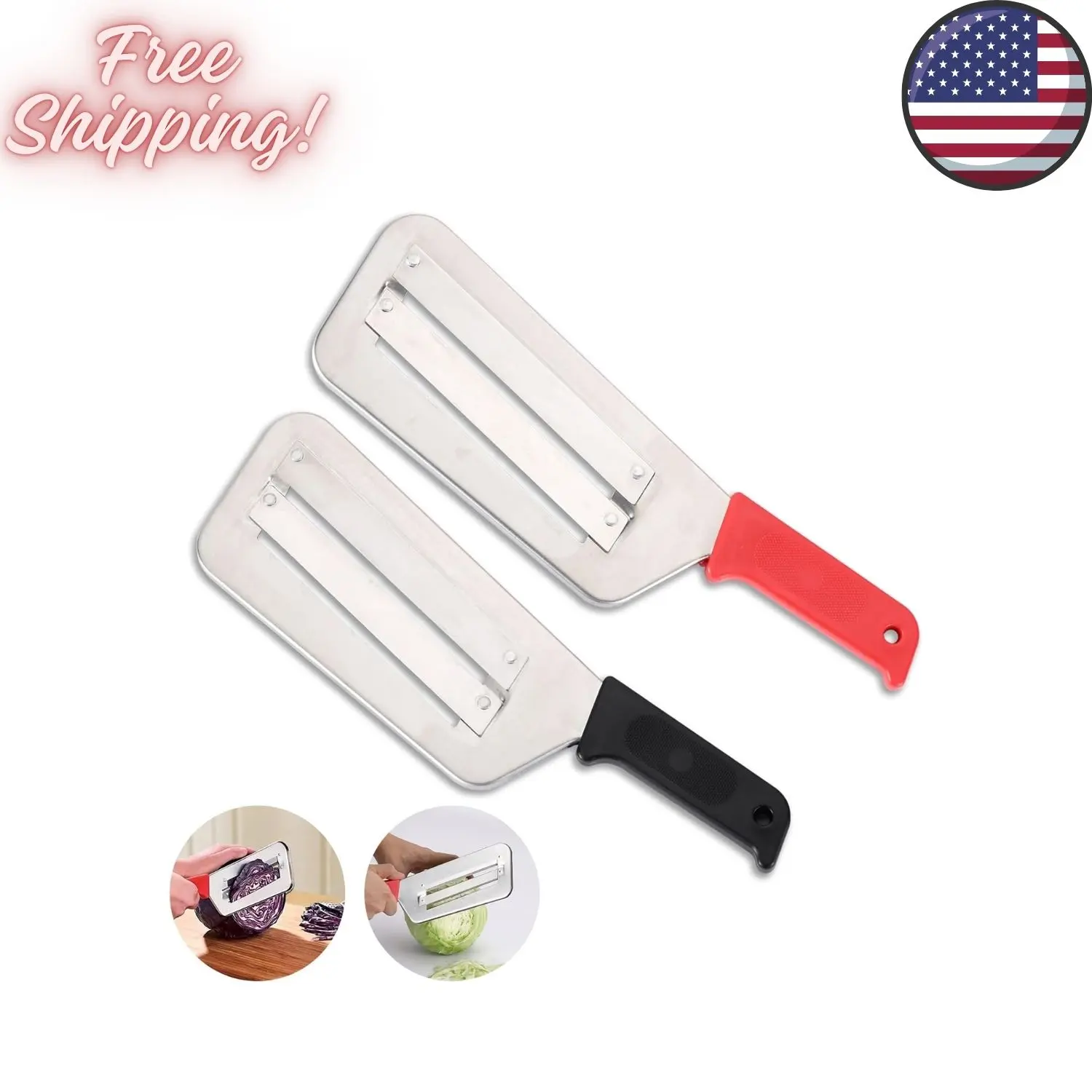 Cabbage Chopper Shredder, 2 Pack Cabbage Cutter Knife Kitchen Slicer