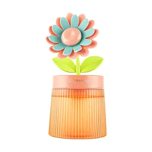 Golden Lion Sunflower Humidifier, USB Mini Desk Humidifier for Home & Office, Pink, 9.6x9.6x20CM