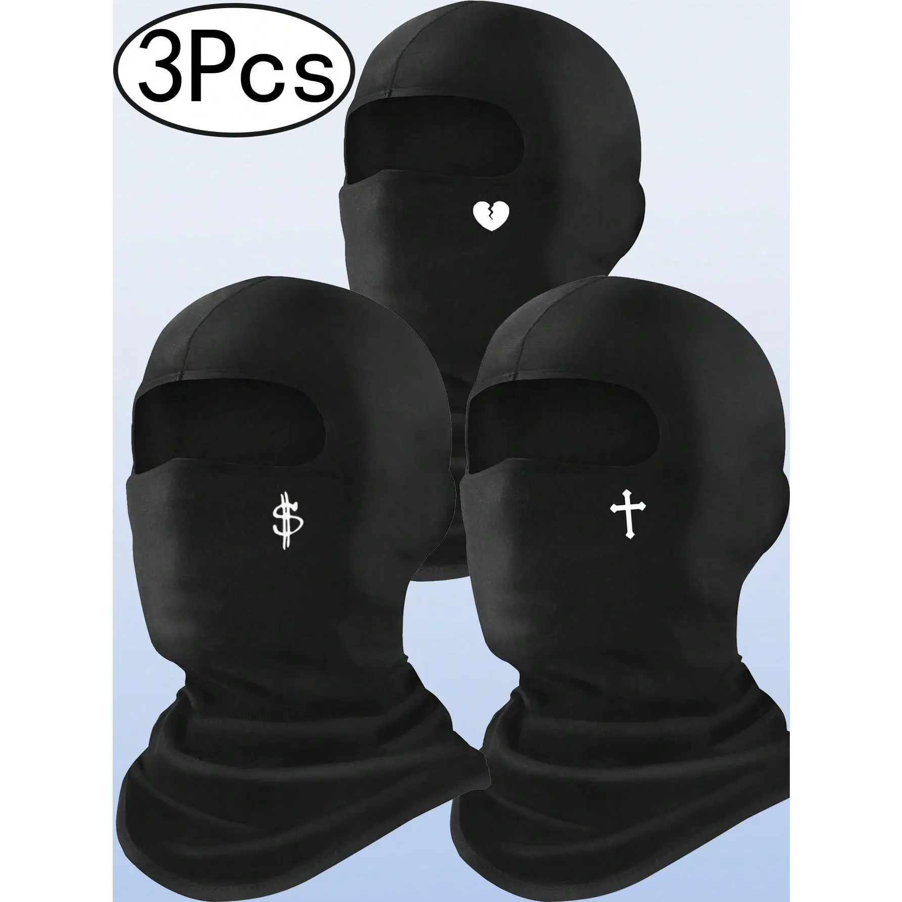 3Pcs Ski Mask Mask Face Cover Balaclava Full Face Mask Summer Face Cover UV Protection Balaclava Men Women Outdoor Sports Face Mask For Men And Women – Skiing, Snowboarding, Motorcycle, UV Protection & Wind Protection, Windproof