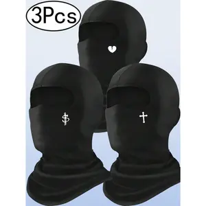 3Pcs Ski Mask Mask Face Cover Balaclava Full Face Mask Summer Face Cover UV Protection Balaclava Men Women Outdoor Sports Face Mask For Men And Women – Skiing, Snowboarding, Motorcycle, UV Protection & Wind Protection, Windproof