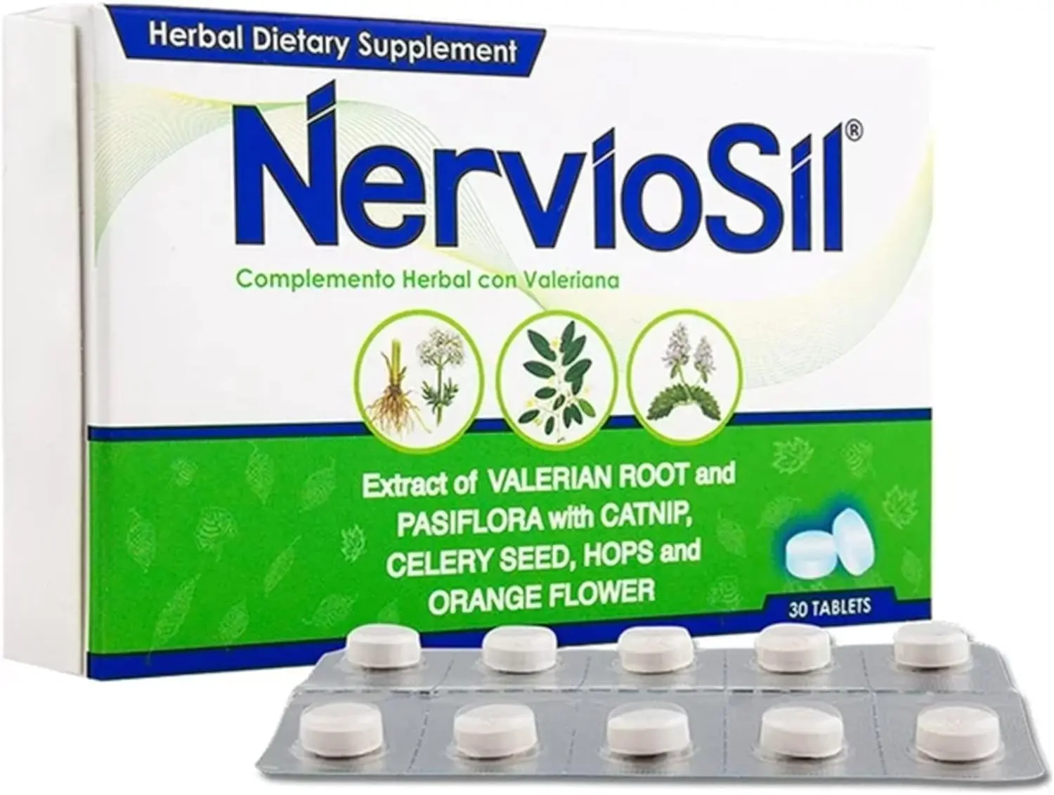 Nerviosil Herbal Supplement, 30 Tablets Nerviosil Herbal Supplement, 30 Tablets