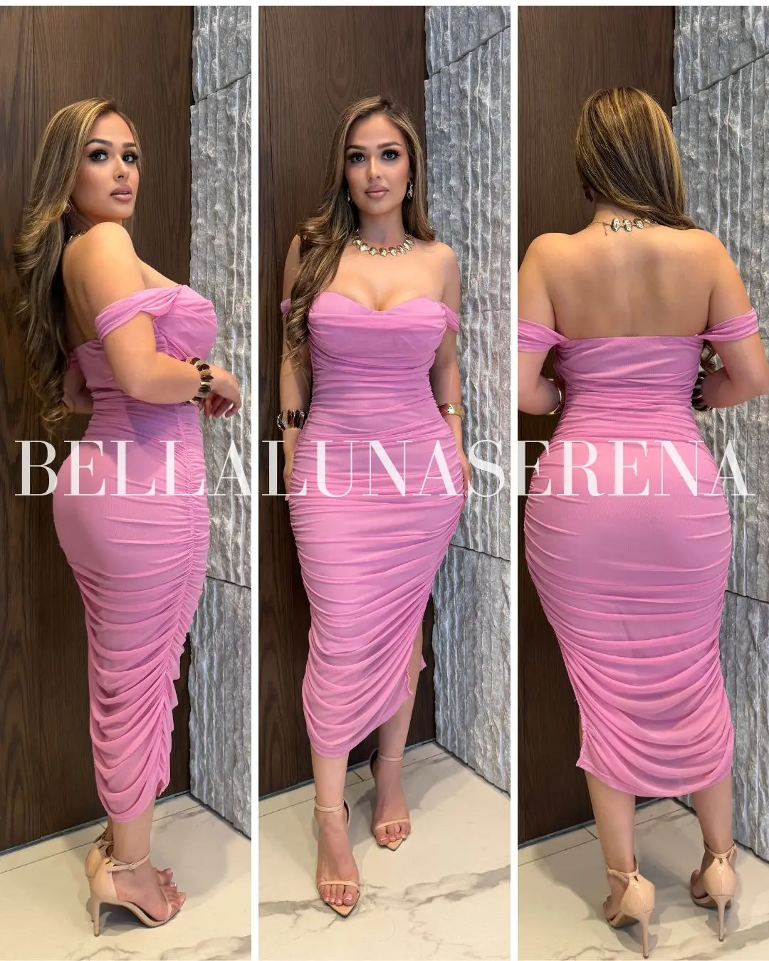 Spring Collection Classy  Mesh midi Dress