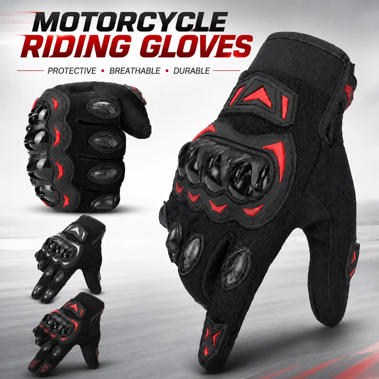 Motorcycle Gloves Dirt Bike Motorbike Riding Glove Touch Screen Motocross Gloves Unisex Super Protection Breathable Comfortable Excellent Grip Non-slip High Sensitivity Touchscreen