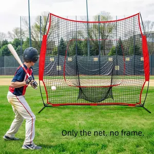 7ft X 7ft Baseball and Softball Practice Net, Portable Batting Pitching Net, Softball Training Aid, Durable Outdoor Sports Equipment, All Skill Levels, Training Equipment