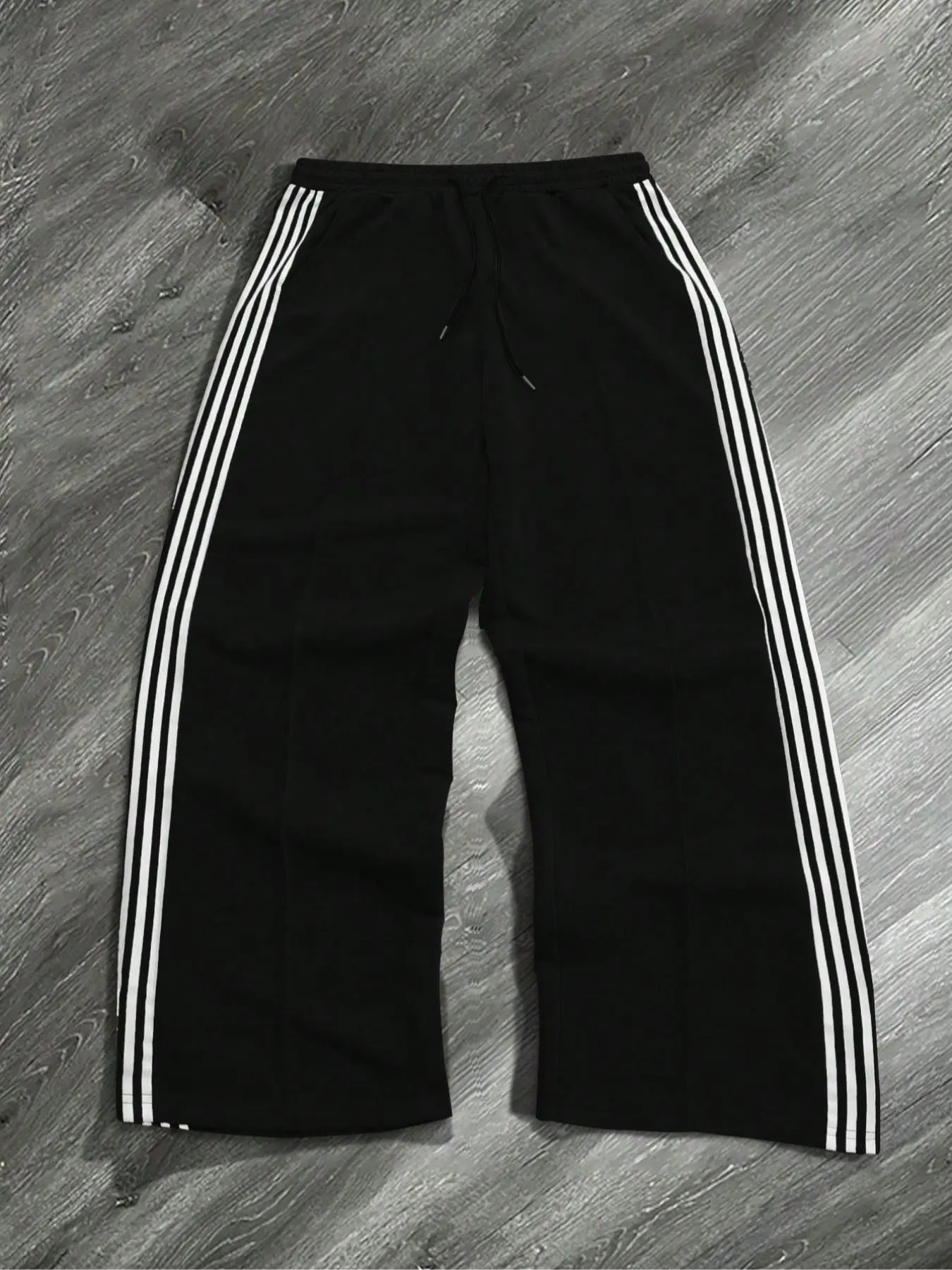 Hypemode Men's Casual Athleisure Style Wide Leg Sport Pants, Adjustable Waistband, Comfortable Fit, Ideal for Daily Wear, Active Lifestyle, Loose Sweatpants, Casual Sporty Pants