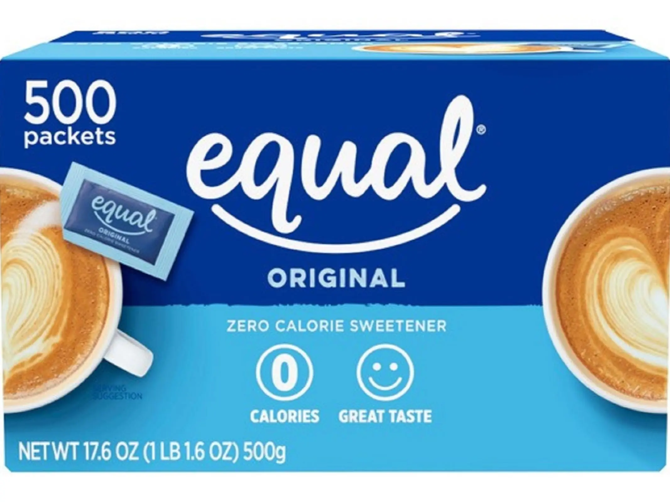 EQUAL 0 Calorie Sweetener, Sugar Substitute, Zero Calorie Sugar Alternative Sweetener Packets, Sugar Alternative, 500 Count
