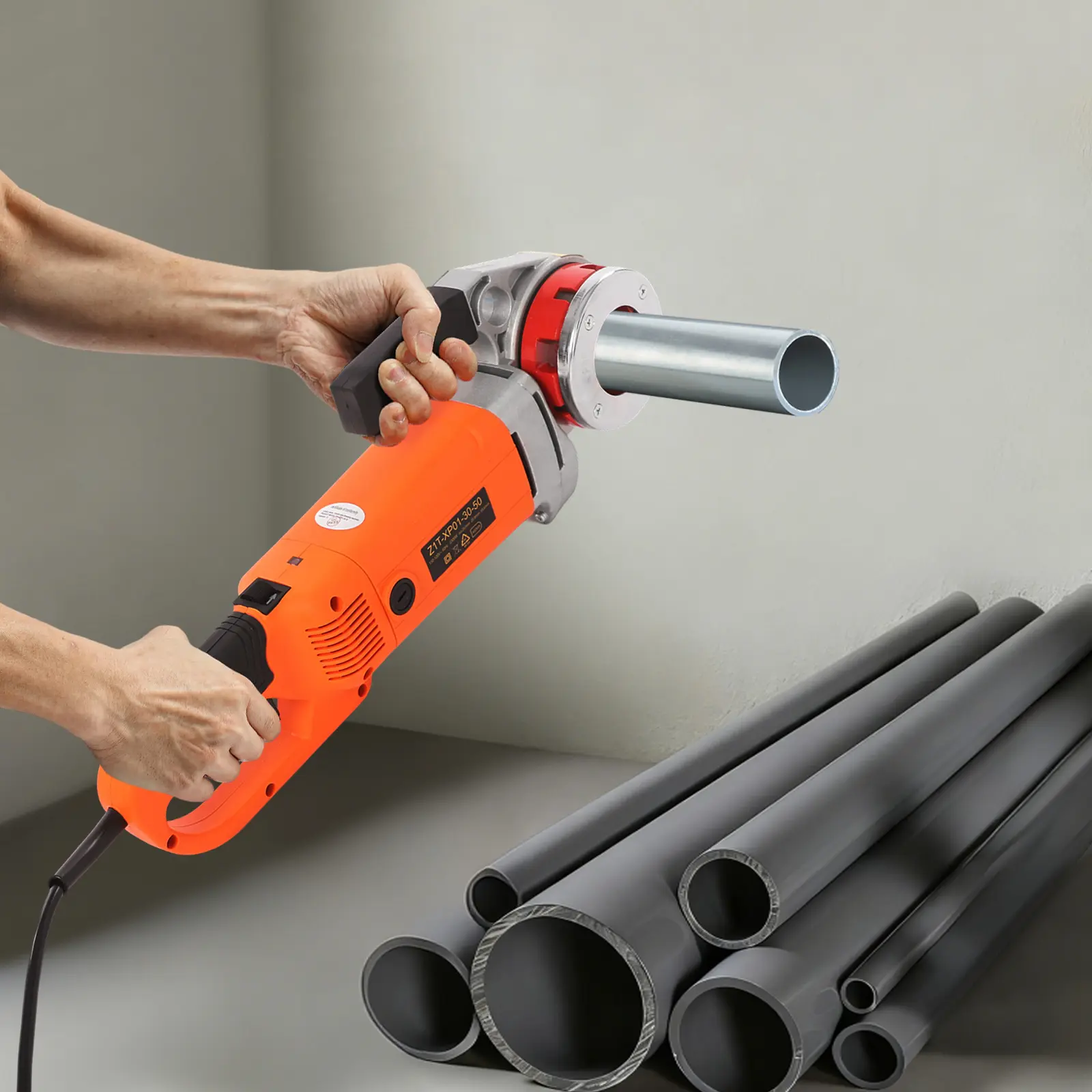 Electric Pipe Threader Kit with 6 Dies 1/2-2'', 2300W Portable Threading Machine for Galvanized Iron Pipe, Ratchet Pipe Threading Tool Set with Storage Case