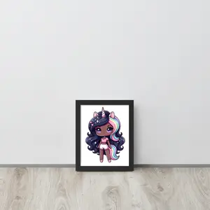 Posh Unicorn Framed Poster
