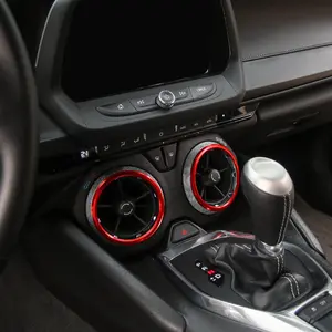 Car Interior Covers - Air Conditioner Vent Outlet Ring Trim Kit, Automotive Decorative Sticker, Car Interior Accessory for Chevy Camaro 2017+ fathersdaygift