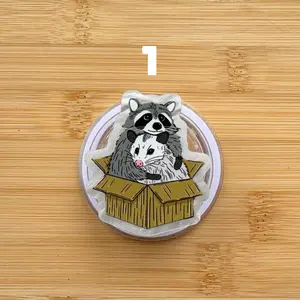 Trash Cuddles Raccoon Possum Magnetic Grip, Kindle Phone Holder, Compatible With MagSafe Devices