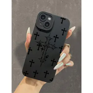 Cross-printed liquid silicone phone case, full-body protective shockproof and drop-resistant TPU soft rubber case, compatible with iPhone 17/16/15/14/13/12/11/X/XS/XSMAX/16E/12/13 MINI, a gift for friends, family, and yourself