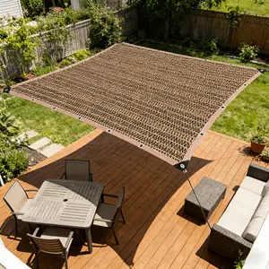 sun shade,shade cloth for garden,tarp，90% Sun Shade Cloth Mesh Tarp with Grommets for Plant Cover 6.5x10ft Patio Canopy Garden Pergola Greenhouse Car Barn Kennel Black,Mocha