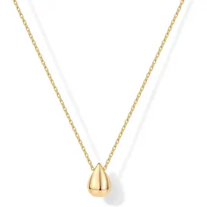 Elegant Gold Tear Pendant Necklace for Women by Dainty Pear Drop Fashion Jewelry Gift