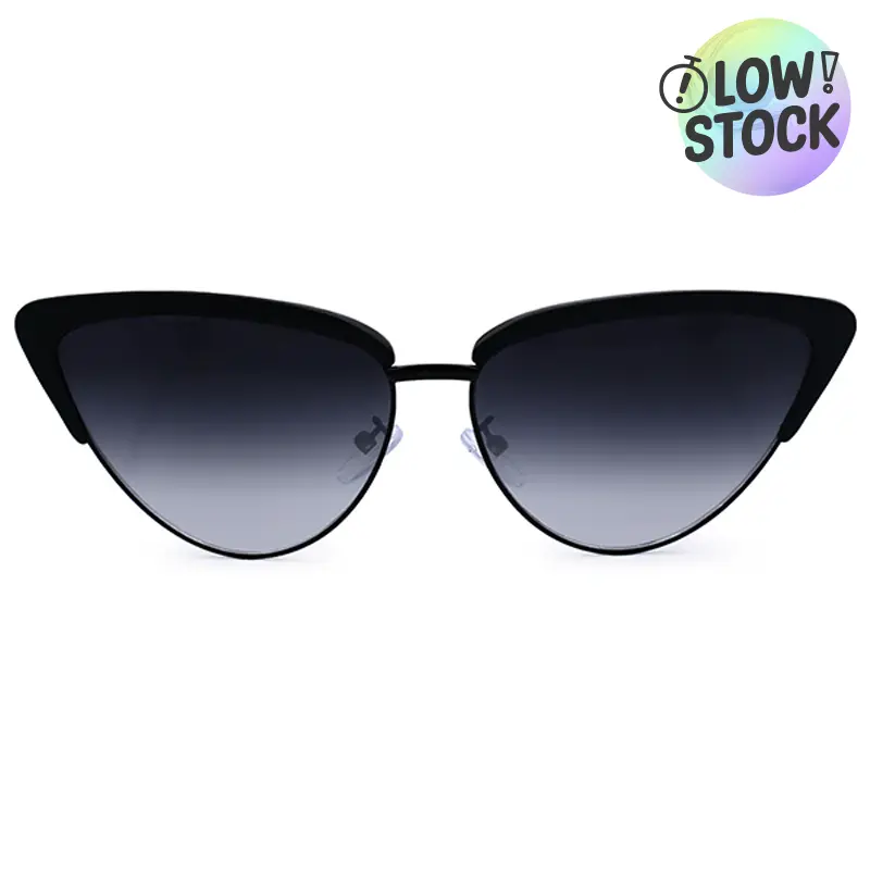 Ava - Black - Cat Eye Sunglasses - Certified Shatter-Resistant Lenses - UV400 - For Women & Men