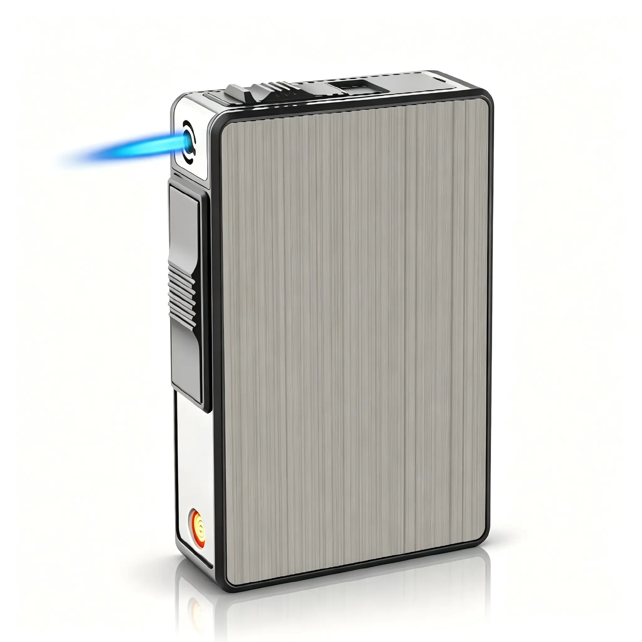 The new two-in-one storage box and lighter, suitable for both men and women. A high-end gift, an elegant business promotional item. A storage container for ignition tools with dual functions. A wind-proof lighter, moisture-proof storage.