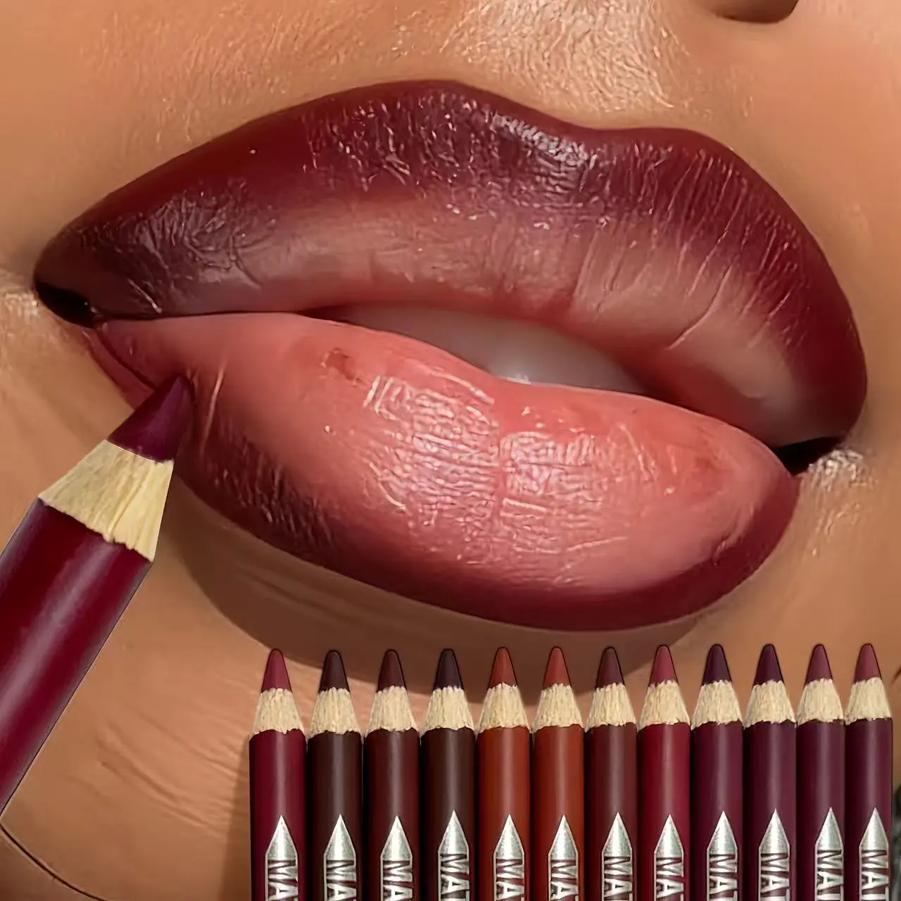 12Pcs Matte Lip Liner With Sharpener Set Waterproof Smudgeproof Precise Contour Lipstick Pens Long Lasting Smooth Makeup Versatile Daily Cosmetic Summeressentials