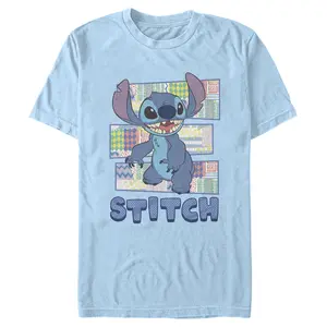 Men's Lilo & Stitch Retro Pattern Panels T-Shirt