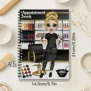 1 Pack Weekly Planner & Schedule Salon Appointment Book - Hairstylist Schedule Planner with Hair Dyeing & Styling Record Functions, Customer Management Book for Hair Salons and Nail & Spa Centers, Portable Appointment Tracker (Schedule/Weekly Planner) Des