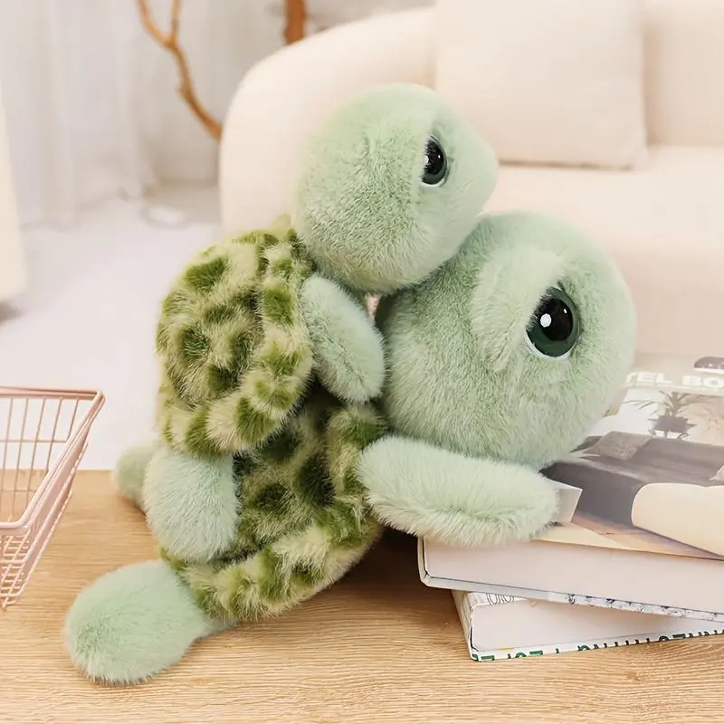 Unisex Cute Melancholy Big-Eyed Turtle Plush Toy - Kawaii Soft Stuffed Animal, Game Anime Figure, Halloween Party House Decoration, Popular Birthday Gift for Friends & Family