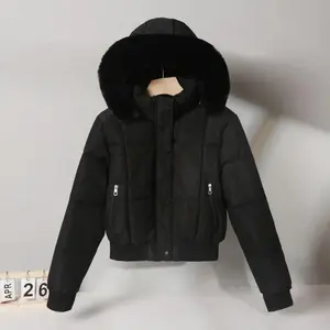 2025 Winter Women Short Parkas Cotton-padded Fleece Bread Clothes Outerwear
