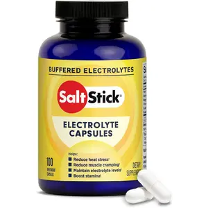 SaltStick Electrolyte Capsules with Vitamin D | Fast Absorption, Non-GMO, Vegetarian, Gluten Free | 100 Count Electrolyte Pills for Running & Endurance Sports Nutrition