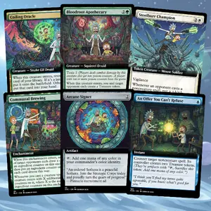 Proxy 100+ Card Commander Deck – Ri.ck and Mor.ty Sci-Fi Multiverse Theme Ready to Play Perfect Gift for Fans, Players and Collectors Collectible Cards Premium Cards