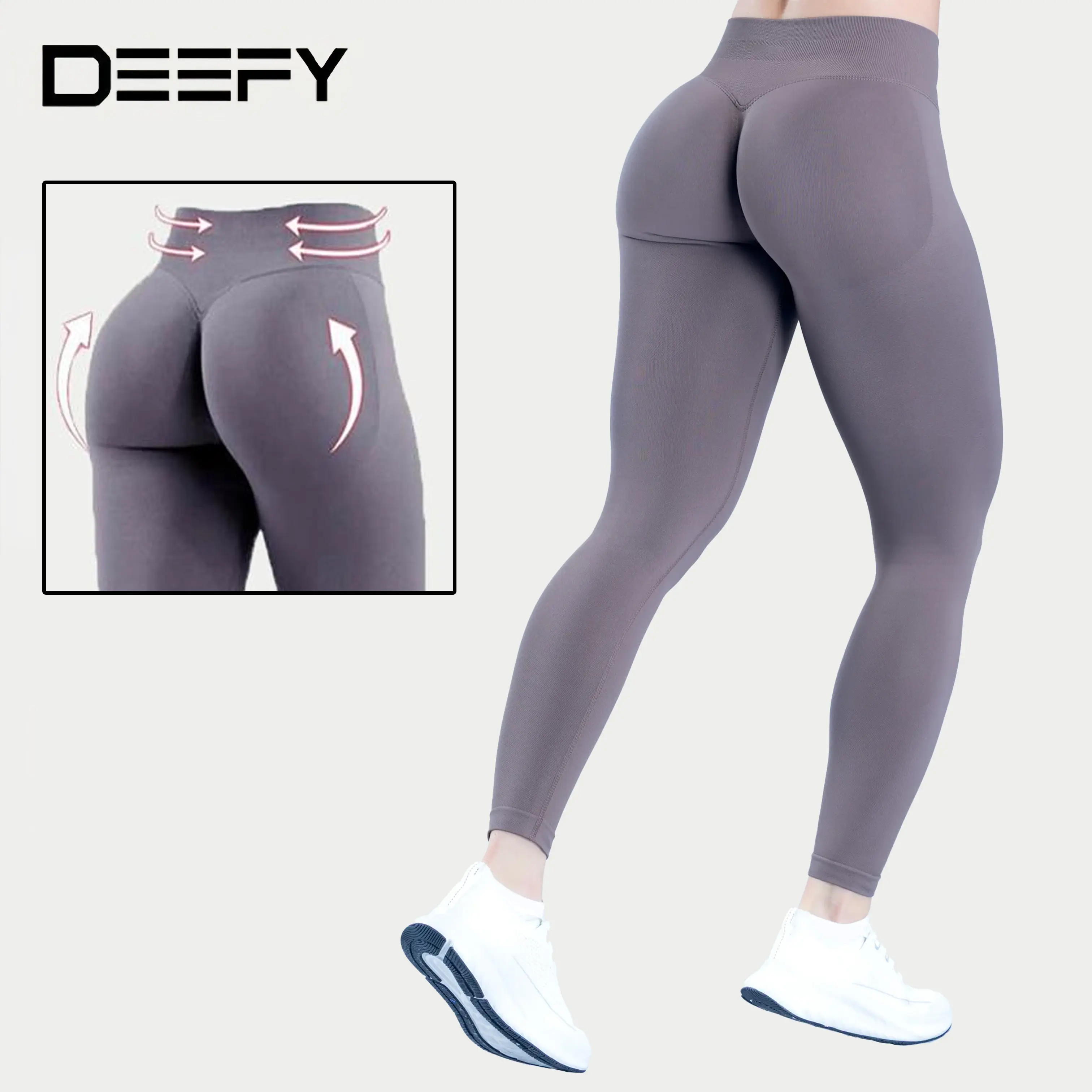 DEEFY Impact Leggings Gymwear Seamless Workout Gym Women Scrunch Butt Lifting Pants Sportswear Sports Slim Fit Tummy Control Yoga