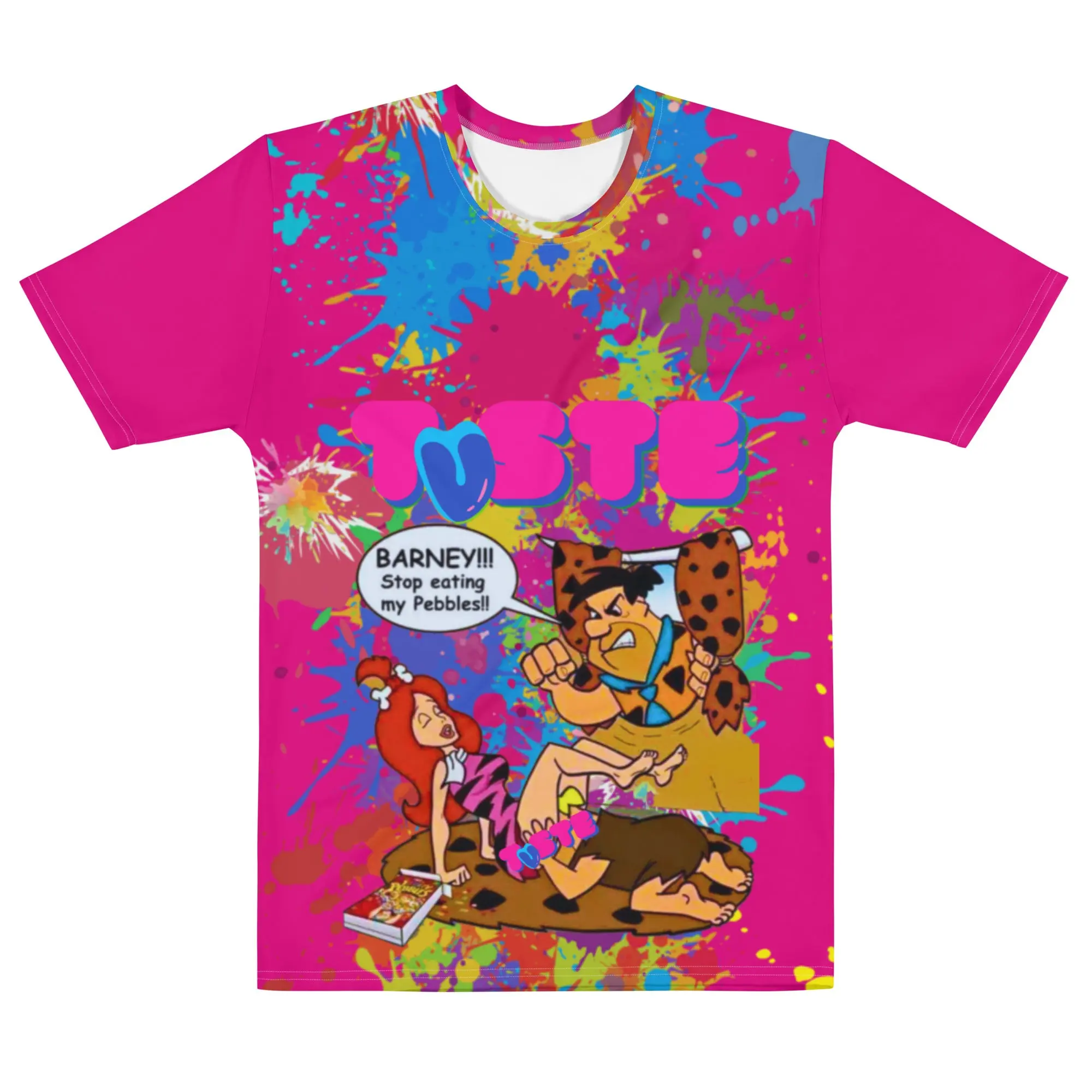 SOON TASTE FRUITY PEBBLES TYEDIE T-SHIRT (BUBBLE GUM PINK)