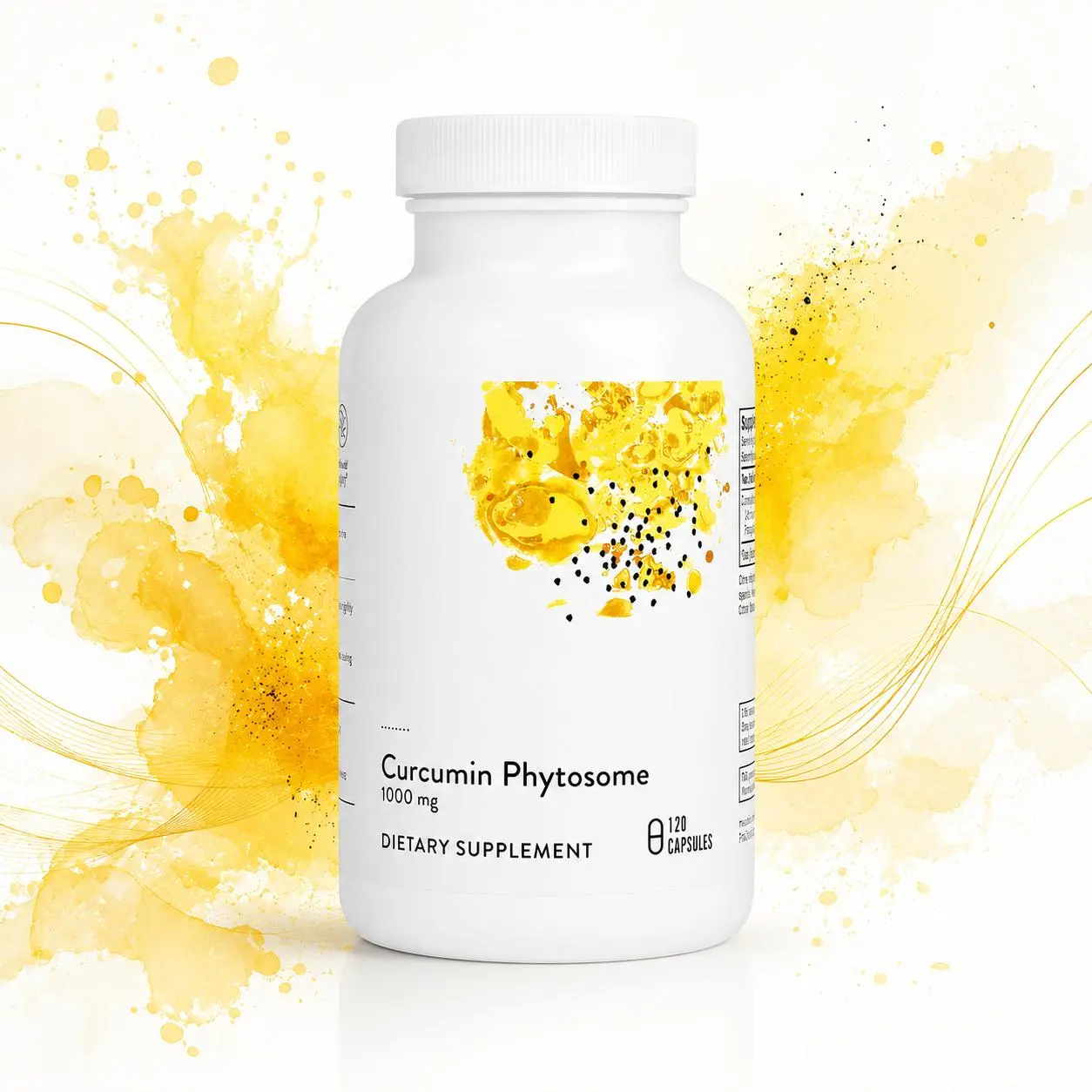 Dietary Edible Curcumin Phytosome 1000mg Capsules - 120 Count, High Absorption Turmeric Supplement, 60 Servings for Daily Healthcare Wellness Support