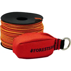 Arborist Throw Line Kit - Slick% Rope with 11 oz Weighted Throw Bag |   Forestry Tree Gear for Low and High Limb Throwing |   3/16 Inch Thick Rope