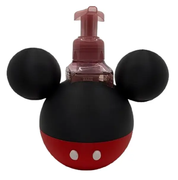 3D Printed Mouse Ears Toy-Shaped Soap Dispenser Holder, Round Pump Accessory for Bathroom Room Decor
