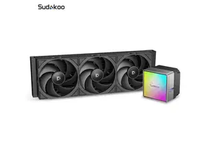 Sudokoo NEXAURA 360 Liquid CPU Cooler: 360mm AIO CPU Cooler with PWM Pump & ARGB Pump Head - Water Cooling with FDB Fans for Intel LGA 1851/1700/1200/115X AMD AM5/AM4 - Black