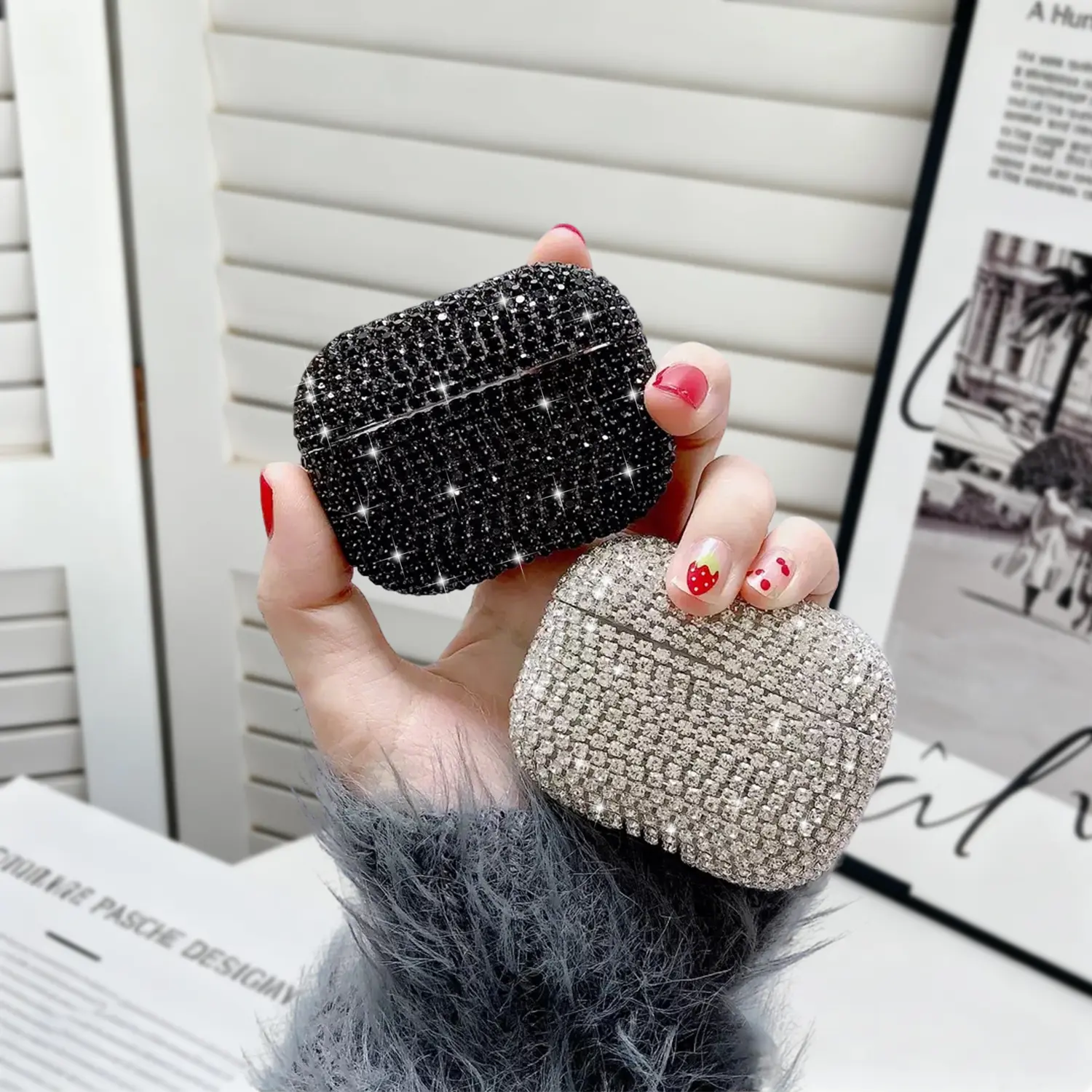 Case for Airpods 1 2 3 4 Pro 2 3 Case Cover, Bling Jewerly Airpods iPods Pro3 Cases Cute Glitter Diamond Airpod iPod Pro3 Cases Rhinestone AirPods Gen Cas for Women