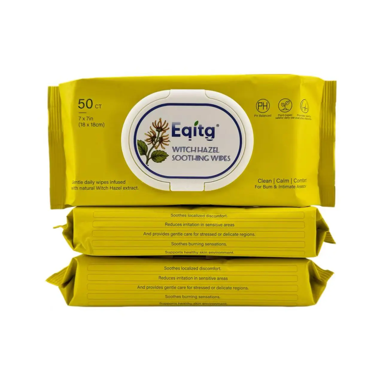 Gentle Witch Hazel Flushable Wet Wipes - Disposable, Hypoallergenic, Soothing Intimate Washes & Wipes, Eco-Friendly, Clean & Refreshing, 50 ct, Wet Wipe, Disposable Wipes