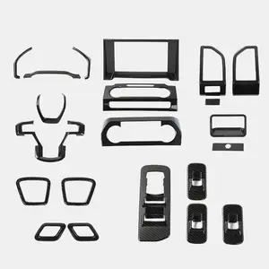 Ford 21-Pieces Carbon Fiber Interior Decoration Cover Trim Kit, Car Decoration, Auto Accessories Interior for 2015-2020 Ford F150 Car Door Protector