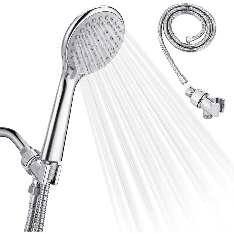 Detachable High-Pressure 5-Function Handheld Shower Head with 4.7 ft. Stainless Steel Hose and Mounting Holder