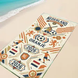 “Netherlands 2026 World Cup retro geometric towel! ‘Wij Zijn Kampioenen’ with windmill, lions & orange chaos — Bold beach merch for Dutch fans 🔥 #Netherlands2026 #WorldCupTowel #OranjeStyle #FIFAMerch #TikTokMadeMeBuyIt”