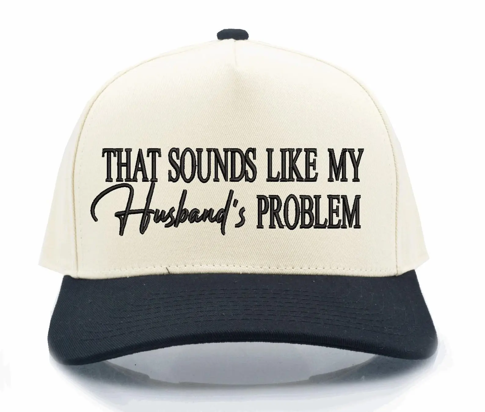 That Sounds Like My Husband's Problem, 2-tone Canvas Hat, Wife's Trucker Hat, Honeymoon Gift, Trendy Hat, canvas hat, Boyfriend hat