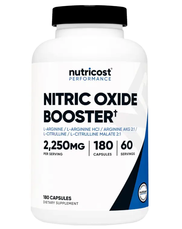 Nutricost Nitric Oxide Booster 2250mg, 180 Capsules, Gluten Free Nutricost Nitric Oxide Booster 2250mg, 180 Capsules, Gluten Free