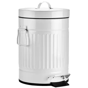 White Pedal Waste Bin