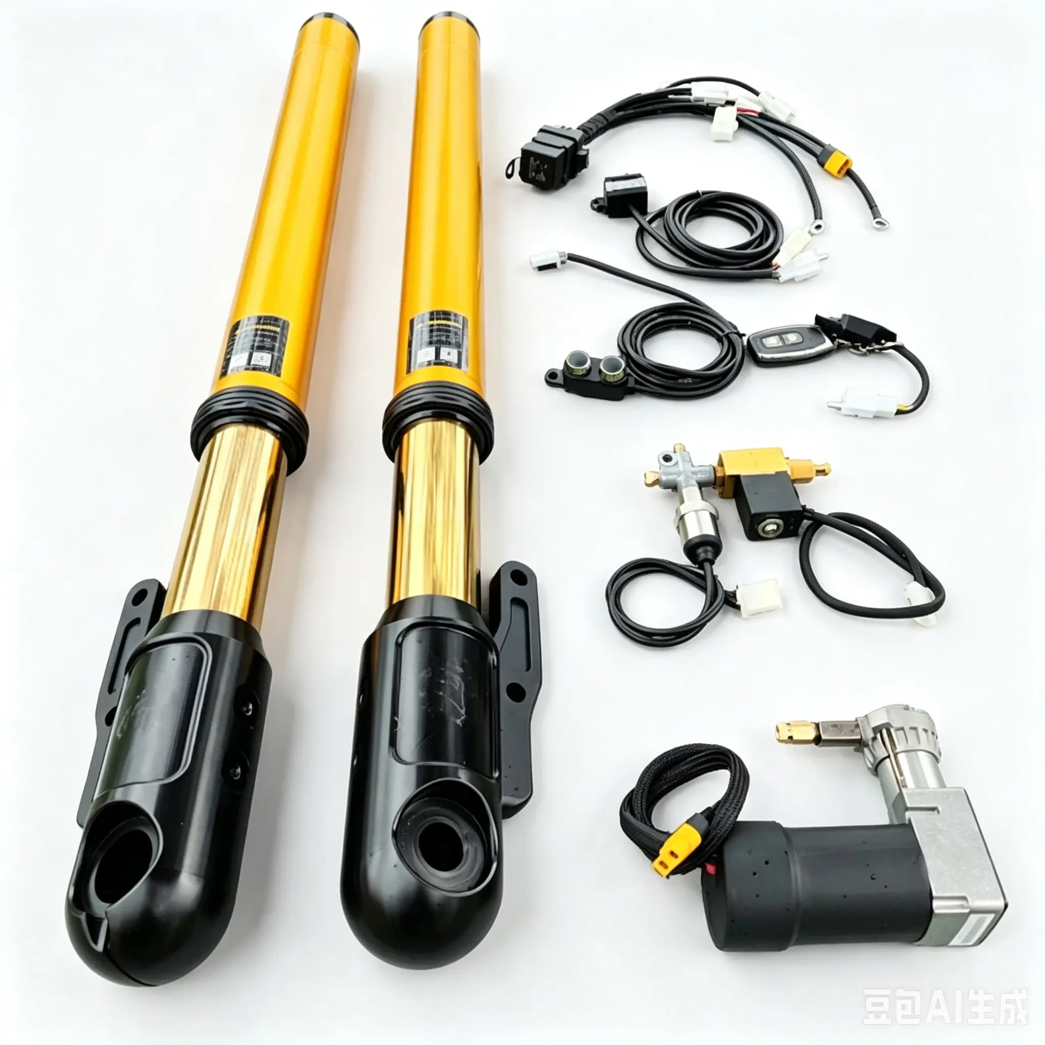 Factory Direct Motorcycle Air Suspension Shock Absorber, Compatible with Harley Fat Boy and Street Boss