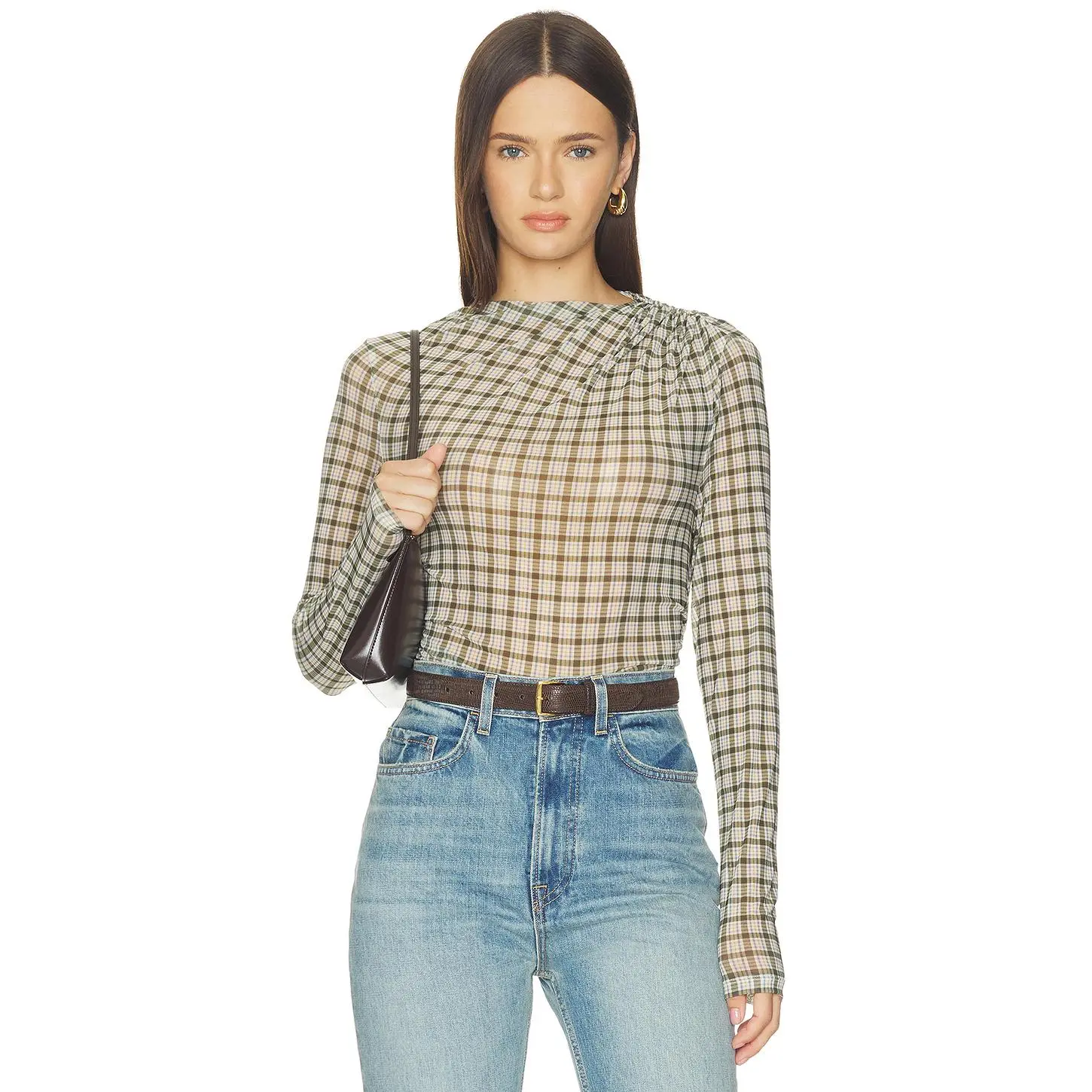Veronica Beard Nuvina Top in Loden Multi