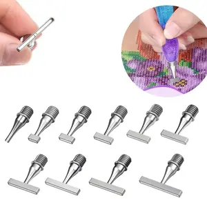 Thin Version Stainless Steel Diamond Painting Art Drilling Tips Nibs Placers Tool Accessories Kit Diamond Art Tools