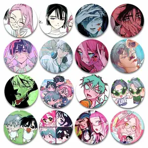 Alien Stage Round Brooch Tinplate Hyuna Sua TILL IVAN Brooches Cartoon Mizi Luka Badge Pins Backpack Hat Accessories Friend Gift