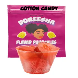 Doreesha FLAVAD Puurckles -SMELLS LIKE VINEGAR -COTTON CANDY- CCC  Sweet Tangy Sour Snack COTTON CANDY  Flavored Chunks Made with Vinegar & Artificial Flavors. THIS IS NOT A PICKLE