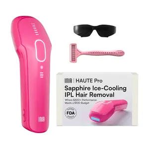 INIA HAUTE Pro Sapphire Ice-Cooling IPL Hair Removal Device – Painless, FDA Cleared, Full Body & Bikini Use, Long-Lasting Results for Women & Men, 2-Year Warranty – Stay Cool & Smooth, Mother's Day Special Gift