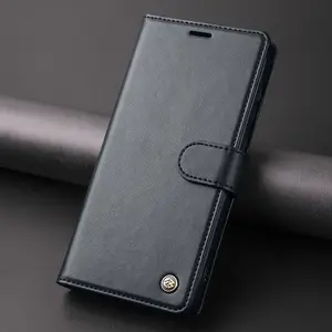 Luxury PU Leather Flip Wallet Case with Card Slots & RFID Blocking for Samsung Galaxy S24 Ultra, S23+, S22 Pro, S21 FE, S20 / A55, A35, A25, A15