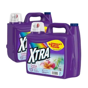 Xtra 206.4 oz. Tropical Passion Liquid Laundry Detergent (172-Loads)(2-Pack) Household, Popular Scent of Tropical Fruits & Island Blossoms, Infused with Notes of Ocean Driftwood, For a Fresh Tropically Clean Scent on Clothes, Great Value Everyday Cleaning