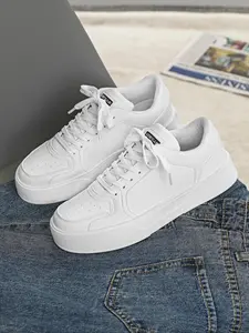 Men's Fashionable Lace Up Low Top Skate Shoes, Casual Comfortable Sports Shoes for Outdoor Activities, Trendy All-match Sneakers for Daily Wear, Thick Soled Sneakers