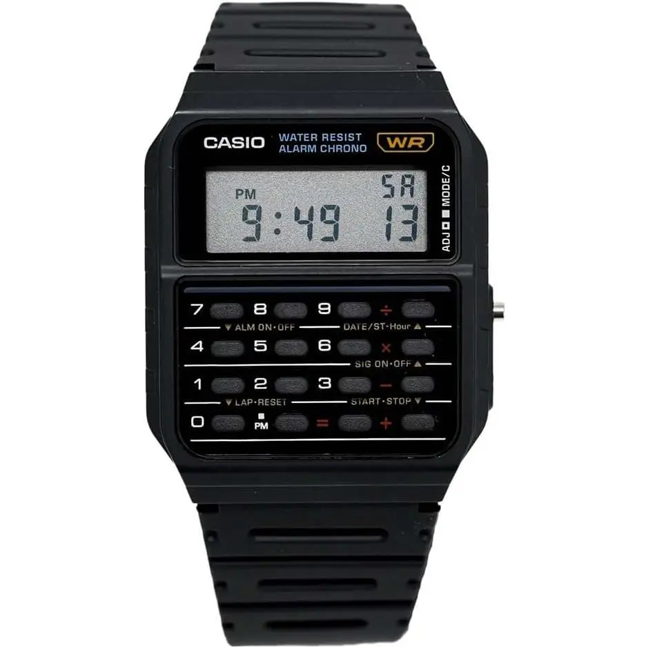 CA53W Vintage Series | Data Bank | 1/100 SEC Stopwatch | Water Resistant | 8 Digit Calculator | Dual Time | Resin Band | Resin Case | Auto Calendar | Daily Alarm | 5 Year Battery